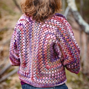 Hexagon kardigán pink, Ruha & Divat, Női ruha, Kardigánok, Horgolás, MESKA