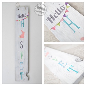 Helló húsvét fatábla - Meska.hu