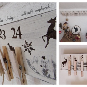 Adventi naptár 24 csipesszel - Meska.hu