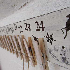 Adventi naptár 24 csipesszel -  - Meska.hu