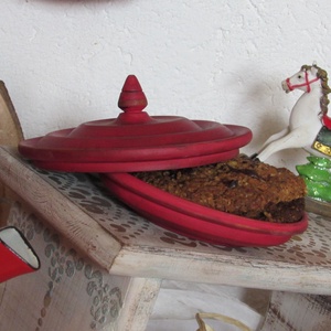 Fehér-arany mintás kis sámli (BOHOdesign karácsony kollekció) -  - Meska.hu