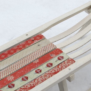 Piros szánkó - kézzel festett, felújított, szánkózásra, fotózásra is:) -  - Meska.hu