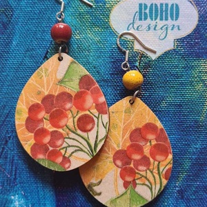 BOHOdesign aszimmetrikus fülbevaló - bogyók - Meska.hu