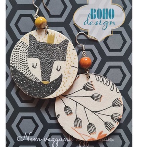 BOHOdesign aszimmetrikus fülbevaló - Rókakirály (vagy Rókakirálylány?:) - Meska.hu