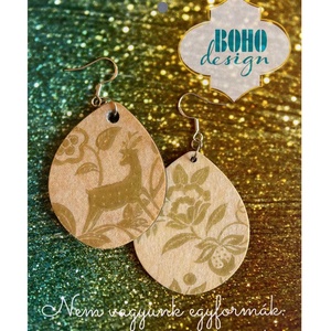 BOHOdesign aszimmetrikus fülbevaló - Szarvas és őz - ékszer - fülbevaló - lógós kerek fülbevaló - Meska.hu