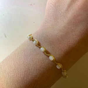 Kagylós karkötő, Ékszer, Karkötő, Ásványkarkötő, Ékszerkészítés, MESKA