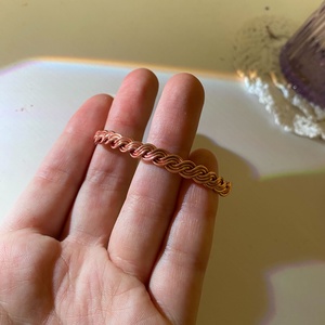 Csavart fém karkötő - ékszer - karkötő - karperec - Meska.hu