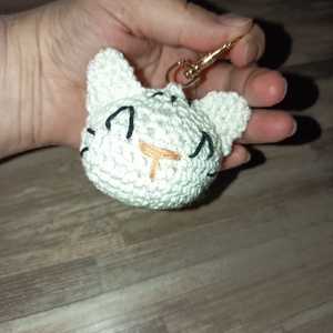 Horgolt cica kulcstartó - táska & tok - kulcstartó & táskadísz - kulcstartó - Meska.hu