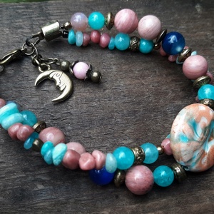 kétsoros karkötő - ékszer - karkötő - gyöngyös karkötő - Meska.hu