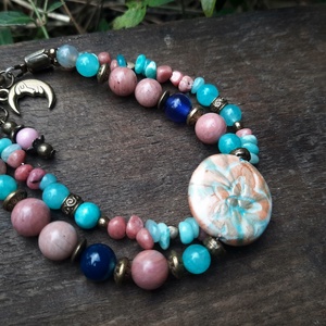 kétsoros karkötő - ékszer - karkötő - gyöngyös karkötő - Meska.hu