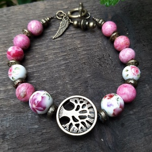 Életfás karkötő - ékszer - karkötő - gyöngyös karkötő - Meska.hu