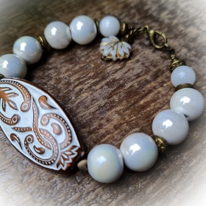 Hófehér-ke ????! - ékszer - karkötő - gyöngyös karkötő - Meska.hu