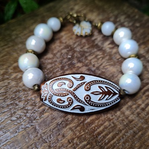 Hófehér-ke ????! - ékszer - karkötő - gyöngyös karkötő - Meska.hu