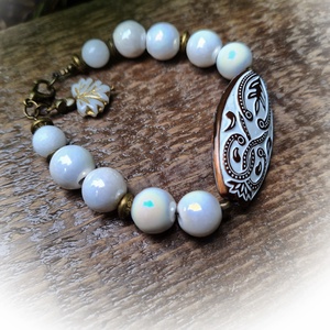 Hófehér-ke ????! - ékszer - karkötő - gyöngyös karkötő - Meska.hu