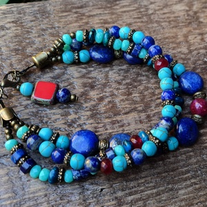 Három soros karlánc - ékszer - karkötő - gyöngyös karkötő - Meska.hu