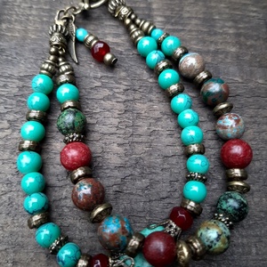 Antik hatásu  karkötő - ékszer - karkötő - gyöngyös karkötő - Meska.hu