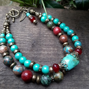 Antik hatásu  karkötő - ékszer - karkötő - gyöngyös karkötő - Meska.hu