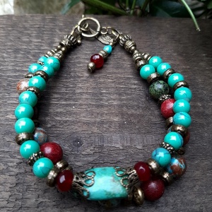 Antik hatásu  karkötő - ékszer - karkötő - gyöngyös karkötő - Meska.hu