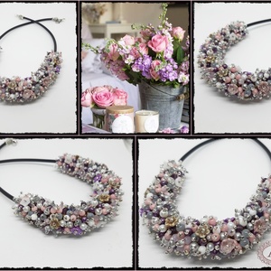 Gyöngyös virágos nyaklánc - ékszer - nyaklánc - gyöngyös nyaklánc - Meska.hu