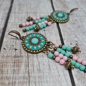 Antikolt sárgaréz szinü fülbevaló - Meska.hu