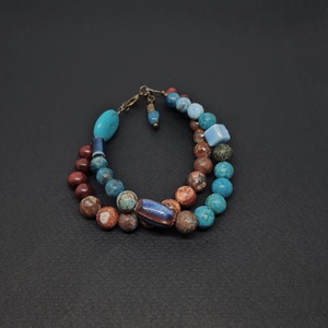 Karkötő vegyes ásványokból - ékszer - karkötő - gyöngyös karkötő - Meska.hu