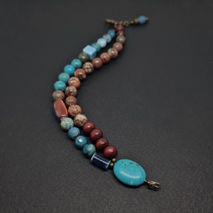 Karkötő vegyes ásványokból - ékszer - karkötő - gyöngyös karkötő - Meska.hu