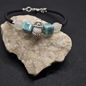 Fehér-türkiz karperec - Meska.hu