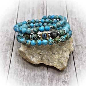 Jáspis karperec, Ékszer, Karkötő, Széles karkötő, Ékszerkészítés, MESKA