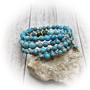 Jáspis karperec - ékszer - karkötő - széles karkötő - Meska.hu