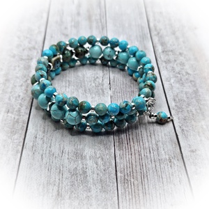 Jáspis karperec - ékszer - karkötő - széles karkötő - Meska.hu