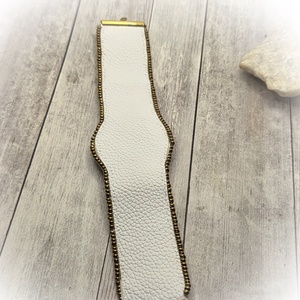 Életfás himzett karkötő - ékszer - karkötő - széles karkötő - Meska.hu