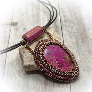 Jáspis köves nyaklánc - ékszer - nyaklánc - medálos nyaklánc - Meska.hu