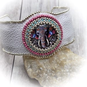 Elefántos karperec - ékszer - karkötő - széles karkötő - Meska.hu