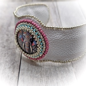 Elefántos karperec - ékszer - karkötő - széles karkötő - Meska.hu