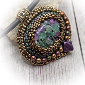 Rubin-zoizot nyaklánc - ékszer - nyaklánc - medálos nyaklánc - Meska.hu