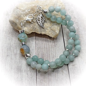 Akvamarin karkötő - Meska.hu