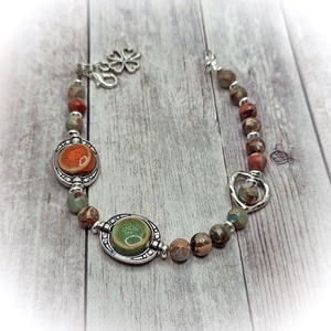 Kigyóbőr jáspis karlánc - ékszer - karkötő - ásványkarkötő - Meska.hu