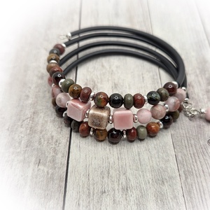 Jáspis-tigrisszem karkötő, Ékszer, Karkötő, Széles karkötő, Ékszerkészítés, MESKA