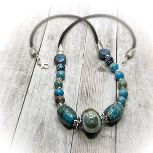 Jáspis nyaklánc - ékszer - nyaklánc - gyöngyös nyaklánc - Meska.hu