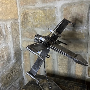 STAR WARS X-szárnyú vadászgép fémből - művészet - szobor - fém - Meska.hu