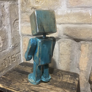 Fafiú kékben - művészet - makett, modell - Meska.hu