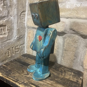 Fafiú kékben - művészet - makett, modell - Meska.hu