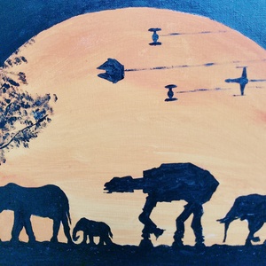 Star Wars akrillfestmény - művészet - festmény - akril - Meska.hu