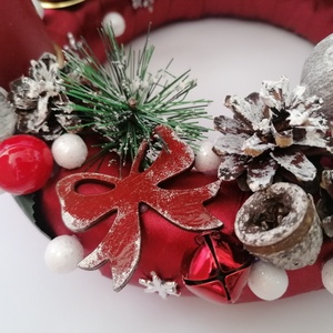 Bordó adventi koszorú 1 - karácsony, tél, advent - karácsony - adventi díszek - adventi koszorú - Meska.hu