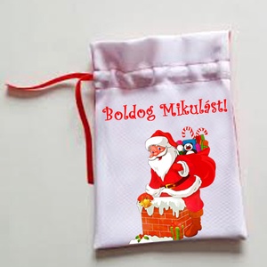 Egyedi Mikulás Zsák, Karácsony, Mikulás, Mikulás zsák, zokni, csizma, Varrás, Mindenmás, MESKA