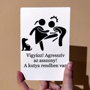 Egyedi kutyás tábla - otthon & életmód - dekoráció - ajtó- és ablak dekoráció - ajtótábla - Meska.hu
