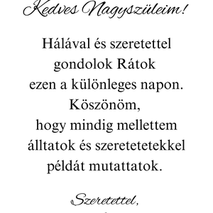 Szülőköszöntő / Nagymama köszöntő - esküvő - emlék & ajándék - szülőköszöntő ajándék - Meska.hu