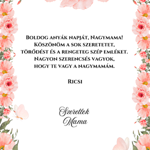 Szülőköszöntő / Nagymama köszöntő anyák napjája - esküvő - emlék & ajándék - szülőköszöntő ajándék - Meska.hu