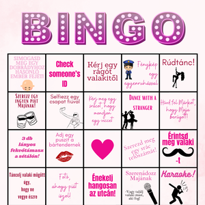 Személyre szabott lánybúcsú meghívó, fogadalom, BINGO játék csomag - esküvő - lánybúcsú - Meska.hu