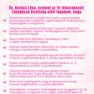 Személyre szabott lánybúcsú meghívó, fogadalom, BINGO játék csomag - esküvő - lánybúcsú - Meska.hu